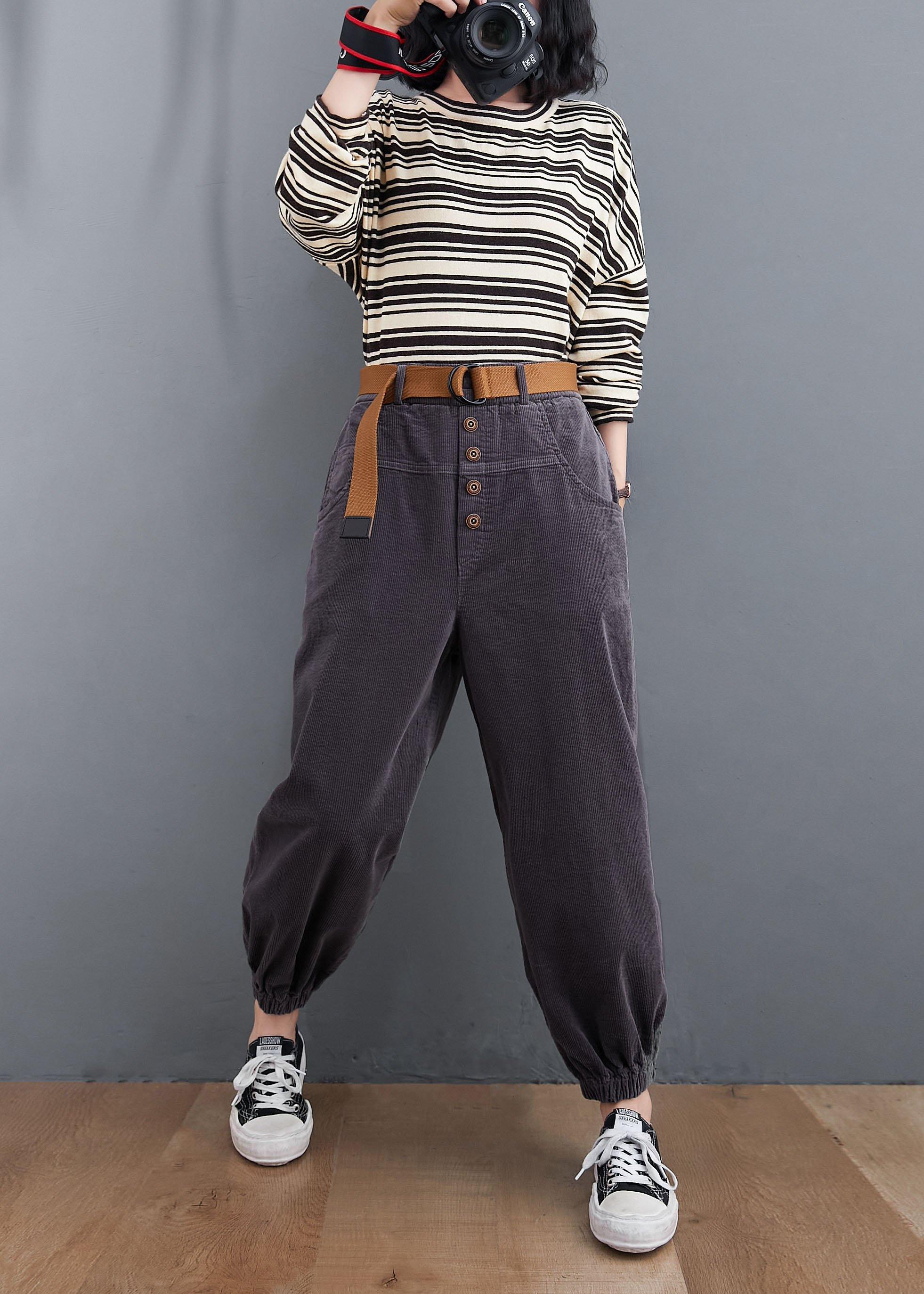 Beautiful gray pants oversize pockets thick Tutorials pants